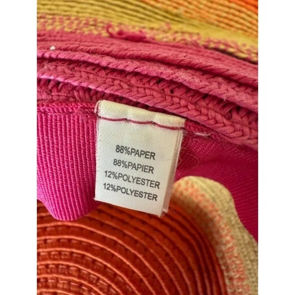 Wide-Brimmed Vacation Sun Hat Protection Packable Floppy Braided Beach Carribean